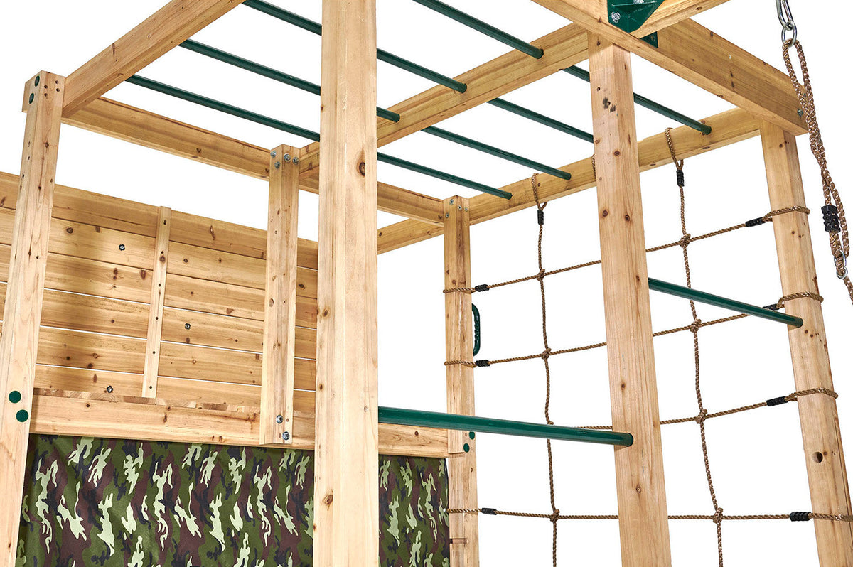 Plum Climbing Cube Wooden Play Centre with Swing Arm
