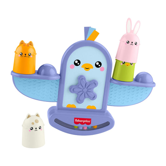 Colourful 5 piece baby bird rattle stacking toy for sensory play and early baby activity