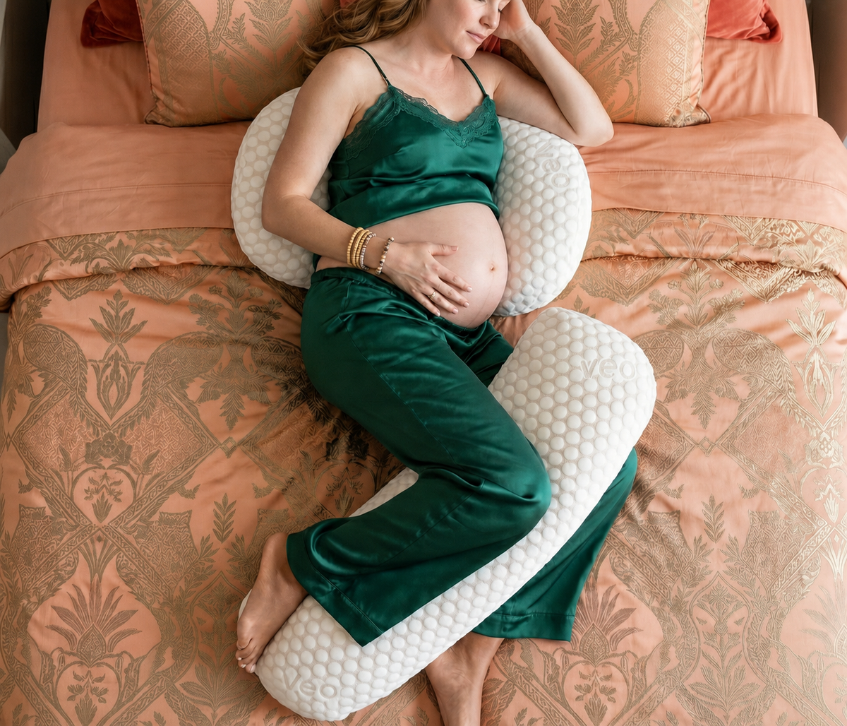Full Body Pregnancy Support Pillow & Maternity Comfort Bundle for Sleeping and Relaxation