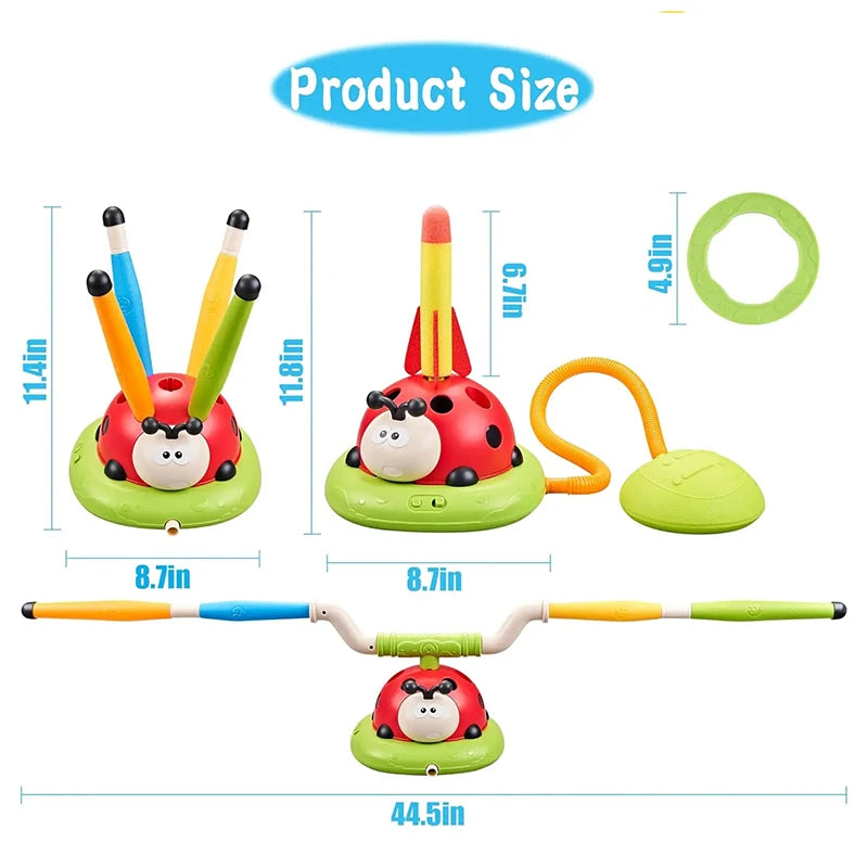 Ladybug Multifunction Rope Skipping Jump Toy Educational Outdoor Game for Children Age 3+