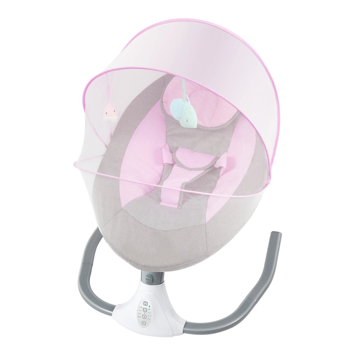 Infant baby swing with 4 speeds, 12 lullabies, 3-point harness and remote control