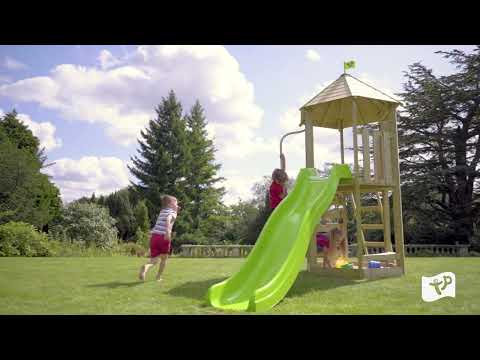 tp Castlewood Beeston Wooden Climbing Frame with Swing Set and Slide