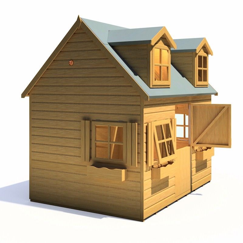 Shire Hatter's House 8x6ft wooden garden playhouse for kids outdoor imaginative play