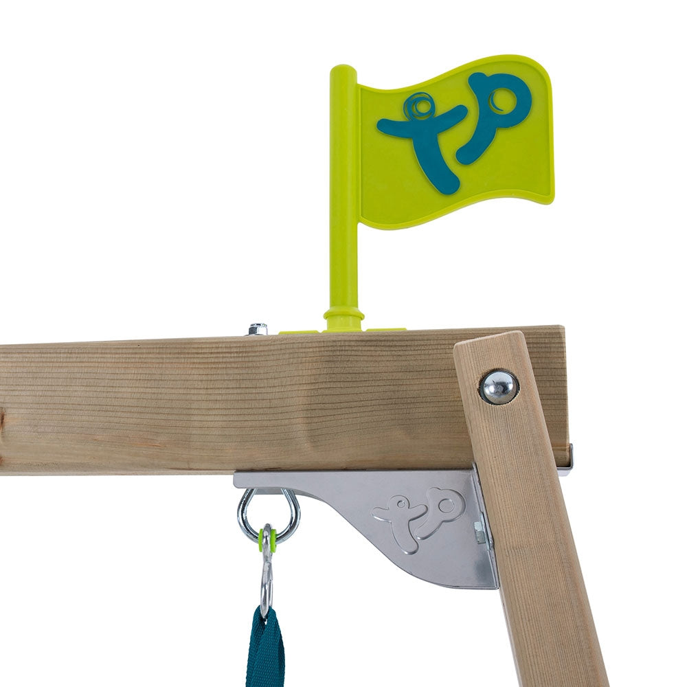 Forest Multiplay Single Wooden Swing Set and Slide
