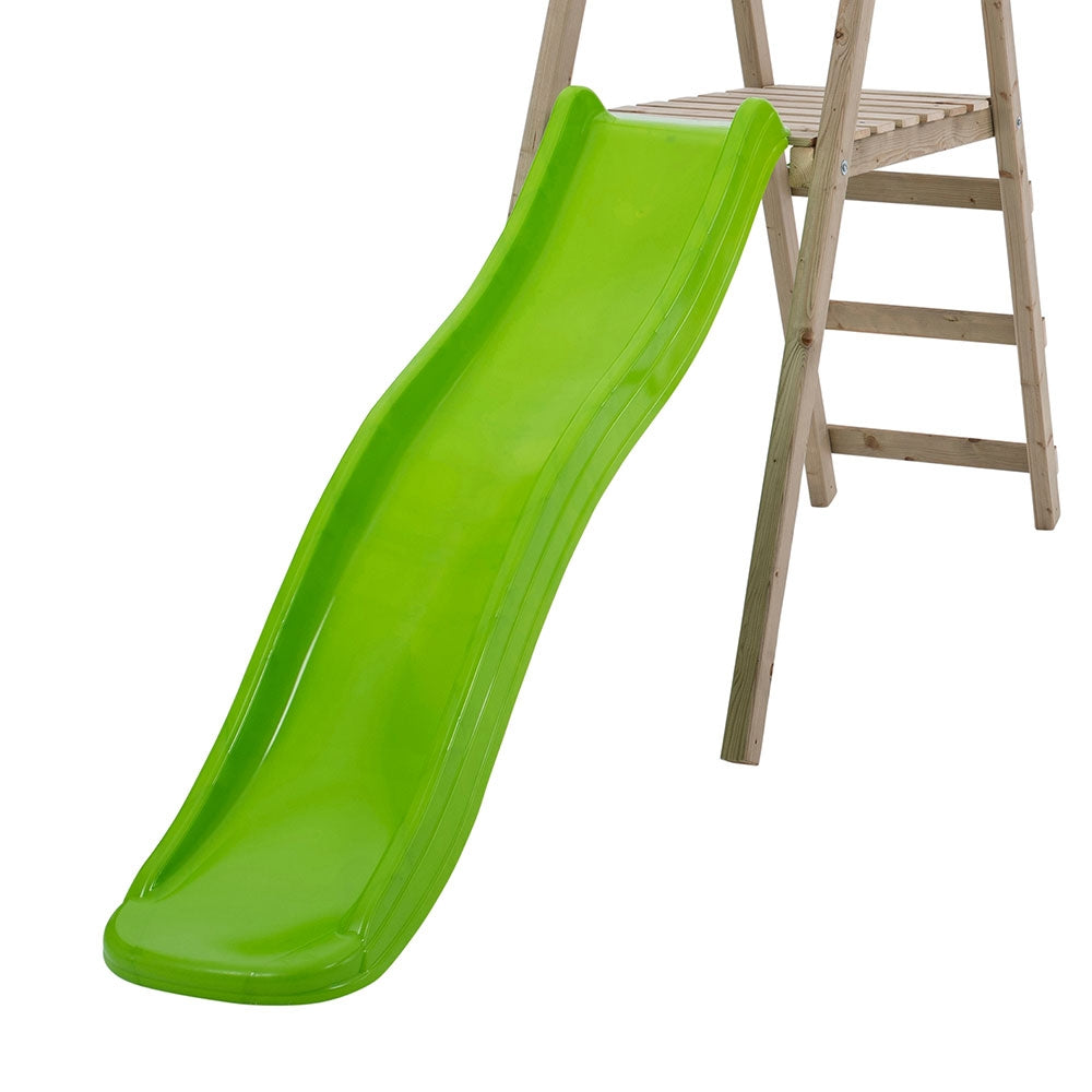 Forest Multiplay Single Wooden Swing Set and Slide