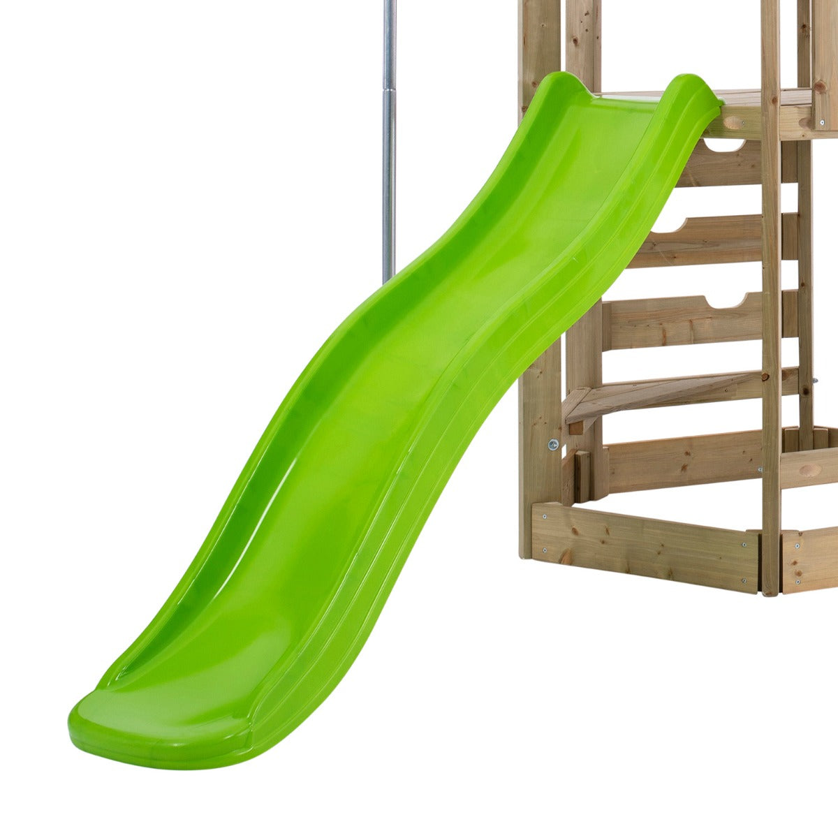 tp Castlewood Ludlow Wooden Climbing Frame with Single Swing Arm and Slide