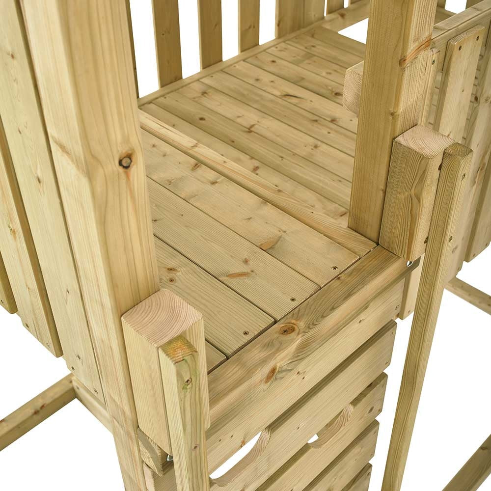 tp Kingswood Wooden Climbing Frame with Swings and 2.5m Slide